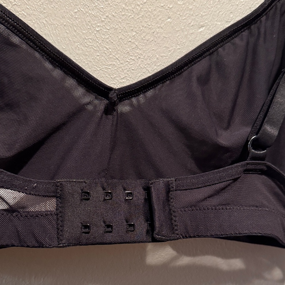 Smoothiez by Aerie Black Mesh Sheer See Through Unlined Wireless Bralette Bra - Picture 7 of 9